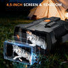 Minener NightScout Ridge night vision binoculars at night with a 4.5-inch display and 10X digital zoom for detailed wildlife viewing and outdoor observation.